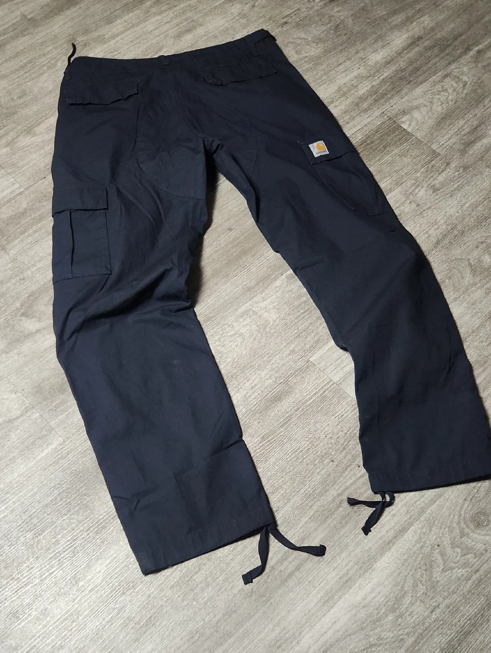 Carhartt WIP Navy Cargo Pants with Utility Pockets